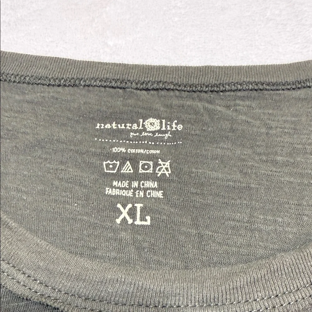 NATURAL LIFE Olive Green Graphic Long Sleeve Tee - Picture 2 of 7